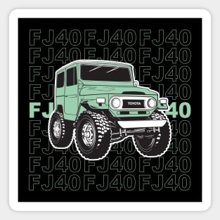 FJ40 Stacked in Spring Green Magnet